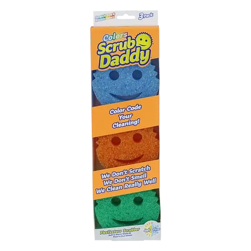 Scrub Daddy Color Scrubber Sponges  (3ct) Multicolor