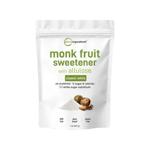 Micro Ingredients Monk Fruit Sweetener with Allulose, 2lb