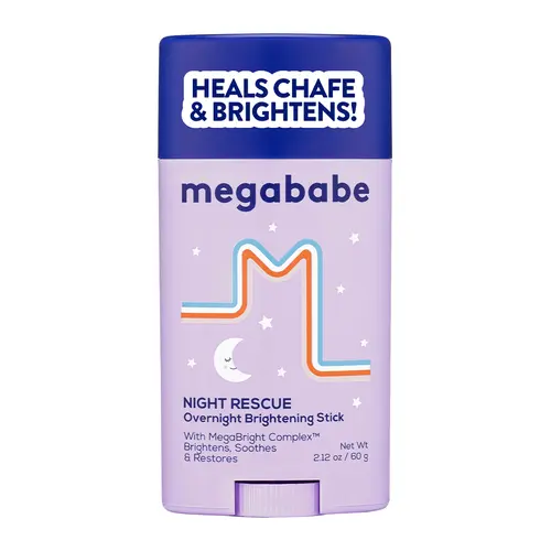 Megababe Scented Night Rescue Overnight Brightening Stick - 2.12 oz Adult Botanicals Lavender Exfoliating Body Care for Sensitive Skin, Hydrating Aroma-Infused Skincare to Restore, Brighten, Soothe Chafe Irritation, Target Dark Spots