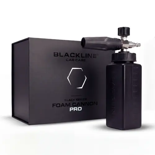 BLACKLINE Pro HDPE Plastic Spray Foam Lance Sprayer - 1000ml High-Performance Car Wash Equipment for Detailers, Car Enthusiasts, Adjustable Foam Control, Powerful Aerated Spray, Thick Shaving Cream-Like Lather, 1/4-inch Stainless Steel Quick Connect