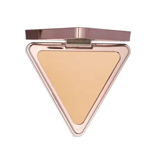 LYS Beauty Triple Fix Translucent Pressed Blurring Setting Powder - Blendable Powder, Oil-Absorbent, Locks Makeup, Natural Matte, Pore-Blurring, Green Tea Extract, Round Portable Compact