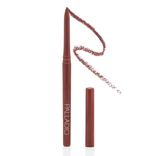 Palladio Retractable Waterproof Lipliner Cosmetic - High-Pigmented, Creamy, Smooth, Nourishing, Smudge-Proof, Long-Lasting All-Day Wear, Flawless Plumper Effect, No Sharpener Required, Gluten-Free, Cruelty-Free, Solid Tube, for Adults