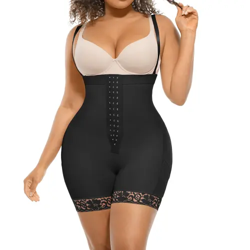 FeelinGirl Fajas Colombianas Shapewear Full Body Girdle for Tummy Control, Adjustable Body Shapewear Underwear with Zipper Crotch Plus Size
