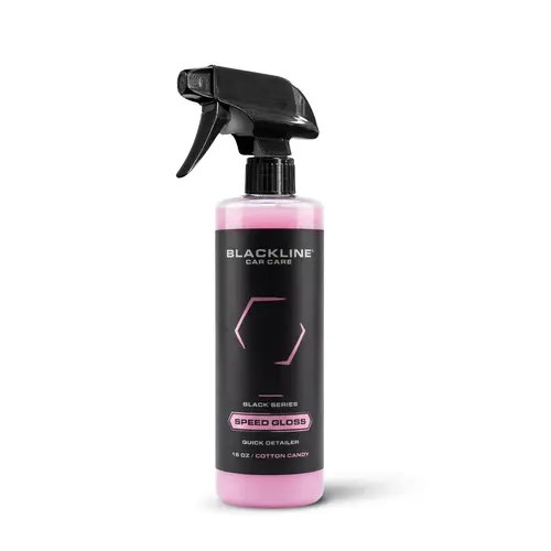 BLACKLINE® Speed Gloss Quick Detailer Spray - 2% Ceramic Infusion, Easy Spray-Wipe Quick Touch-Up, Advanced Cleaning, Streak-Free Paint Care, Deep Shine, Gloss Trim Enhancer, Water Beading, Cotton Candy Scent, Detailing for Pristine Appearance