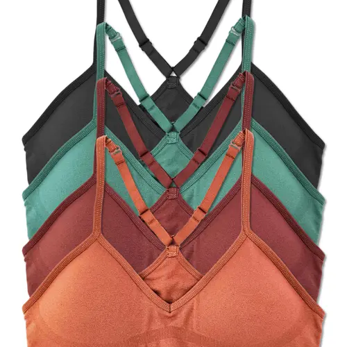 Kalon Racerback 4-Pack Women's Seamless Bralettes All Day Comfy