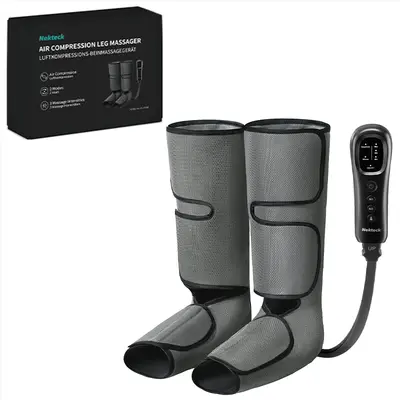 Nekteck Air Compression Leg Massager with 3 Massage Levels & Auto Shut Off Feature for Foot and Calf Comfort and Relaxation