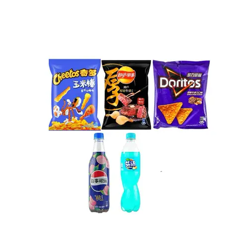 $25 Assorted Snack Box - 3 Full size Bags of Chips & 2 Soda Variety of Chips, Drink Flavors, Satisfying Snack Options, Ideal for Global Taste Experience