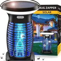 AUKFA Solar Bug Zapper Outdoor Indoor Waterproof,  solar powered Electric insect catcher with Panel Sensor,  Mosquito Zapper for Home, Patio, Camping