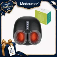 Medcursor Foot Massager with Heat - 3D Full Wrap Massage for Tired Muscles & Plantar Comfort - Portable Quiet Design with Removable Zippered Foot Sleeve - Ideal Gift for Relaxing Therapy