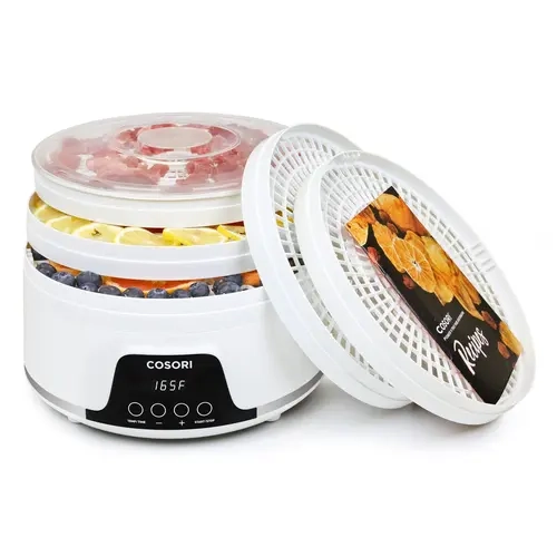 COSORI Countertop Food Dehydrator Machine - 5 BPA-Free Trays, 48H Timer, 165°F Temperature Control, Ideal for Jerky, Fruit, Includes Recipe Book, Countertop Food Dehydrators