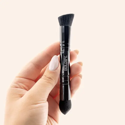 Boldify Dual-Ended Hairline Powder Brush - Vegan, Color-Safe, Cruelty-Free Haircare Tool for Hair Styling Touch-Ups, Beard Coverage, Customizable Coverage with Dab-Then-Blend Blending Application