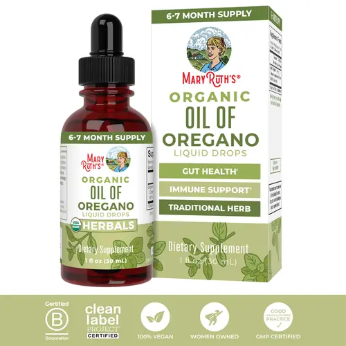 MaryRuth's Organic Oil of Oregano Liquid Drops - Immune Support - Herbal Tincture - Gut Health - Overall Health - 200 Servings - Vegan - 1 Fl Oz
