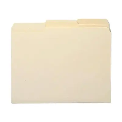 Smead 10338 Antimicrobial One-Ply File Folders, 1/3 Cut Top Tab, Letter, Manila, 100/Box