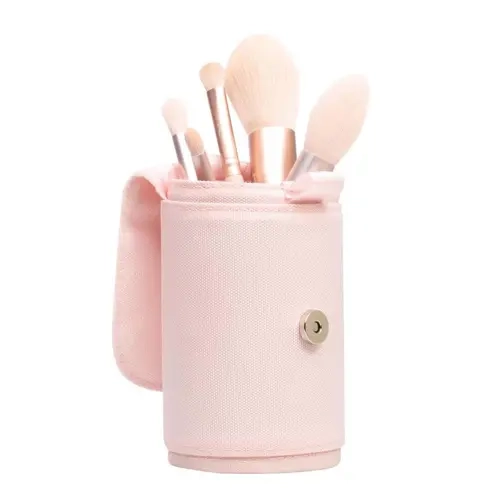 RIKI LOVES RIKI Makeup Brush Case, Adjustable Brush Holder, Compact Cylindrical Shape, Stylish and Protective