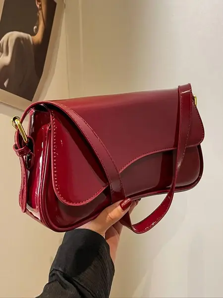 Spring & Summer Women's Baguette Bag, Shoulder Bag, Casual Crossbody Bag, Elegant Magnetic Sealed Bag, Suitable for Daily Use and Parties