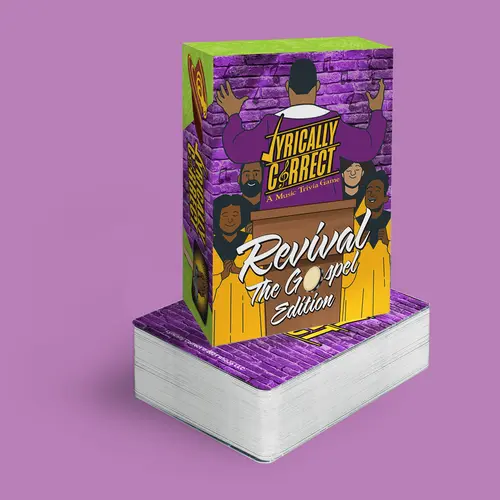 Lyrically Correct Revival Gospel Edition Music Trivia Card Game, 150 Cards