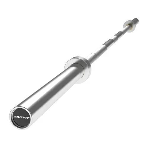 RITFIT 7FT 2" Hybrid Standard Barbell - Unisex Steel Shaft, Center Knurl, Medium Grip, 500 lb Capacity, Needle Bearings, Weight Plate Compatible, Dualmark Setup, Home Gym Resistance Training Muscle Exercise Equipment