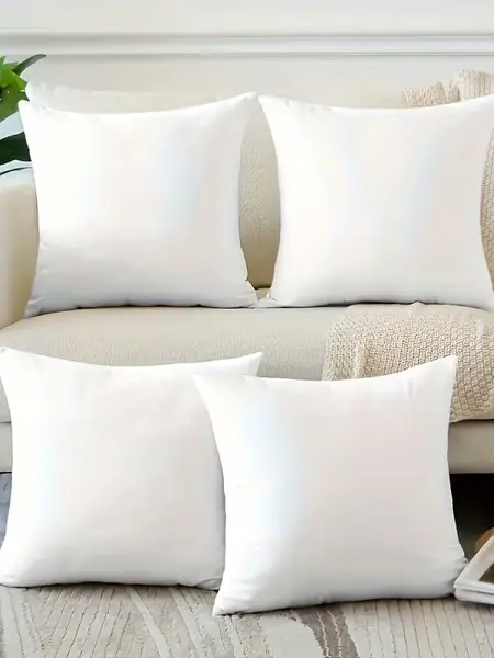 [Deals For You Days] Lux Decor 4 Pack Throw Pillow Inserts – Soft Fluffy Square Cushion Fillers, Lightweight 100% Polyester Down Alternative Decorative Pillows for Couch, Sofa, Bed & Living Room, Available in 6 Sizes