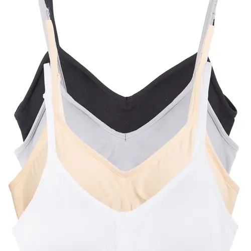 Kalon 4-Pack Women's Demi Bralettes with Adjustable Straps XXS-2XL