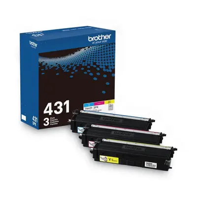 Brother International - TN4313PK - Brother TN-431 Toner Cartridge - Cyan, Magenta, Yellow - Laser - Standard Yield -