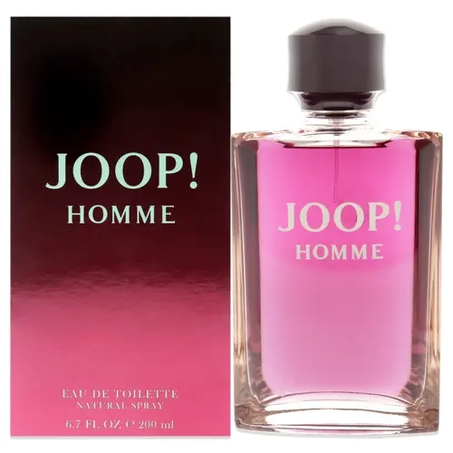 Joop Homme Eau de Toilette 6.7 oz Woody Aromatic Fragrance for Men in Pink Bottle with Black Cap Classic Oriental Fougere Scent Since 1989 daily