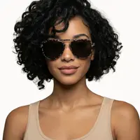 DAX EYEWEAR Earhart Women's Oversize Modern Aviator Sunglasses with Metal Alloy Frame, TAC Polarized UV400 Lenses & Hair-Friendly Design