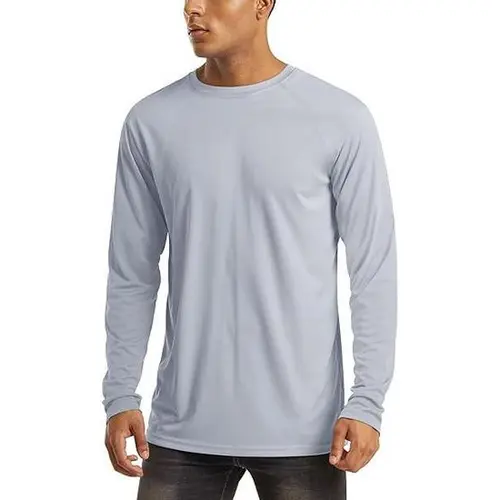 MAGCOMSEN  1/3 Pack Men's UPF 50+ Long Sleeves Shirts Quick Dry Lightweight Summer Sportswear Tops for Swimming Workout Rashguard Sporty Crew Neck Outdoorfun FallFreshness