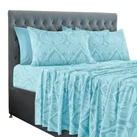 [Deals For You Days ] LUX DECOR 6-Pc Paisley Sheets & Solid Embroidered Bedsheet Set- Queen Sheets & Pillowcases - Upto 16" Deep Pocket Hotel Luxury Sheets Cozy Comfy Breathable & Cooling Sheets - Decorative Bedsheet Set - Summer Gifts