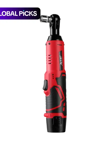 Cordless Electric Right-Angle Ratchet Wrench, 3/8-Inch Drive, 45 Nm Socket Ratchet Wrench for Bolt and Nut Removal, Car Repair Tool, Professional Power Tools #GLOBAL PICKS