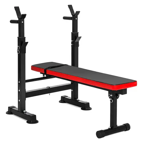 BalanceFrom Fitness Multifunctional Adjustable Workout Station with Squat Rack, Olympic-Style Bench, 400 lbs Weight Capacity, 40 x 12 x 40 Inches