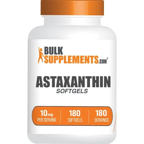 BulkSupplements Astaxanthin Softgels - 12mg per Serving, 180 Count, Sugar Free, Gluten Free, Oxidative Support Antioxidants Nutritional Supplements with Sunflower Oil, Gelatin, Glycerin, AMD/Eye Support & Helps Reduce Inflammation