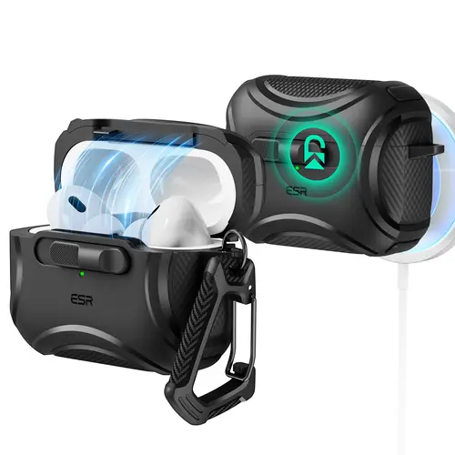 ESR for AirPods 5/4 Case, for AirPods Pro 3/2/1 Case, Magnetic Case Compatible with MagSafe, Drop-Proof Lock, Easy-Open Design, Cyber Series