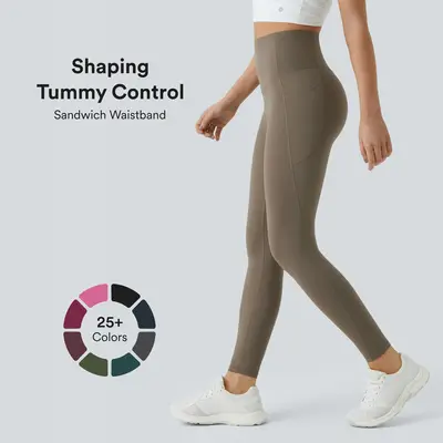 Halara UltraSculpt High Waisted Tummy Control Pocket Shaping Training Leggings