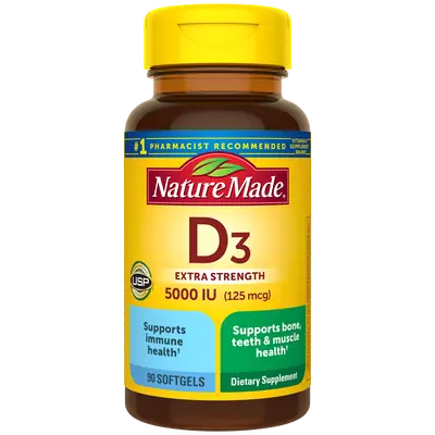 Vitamin D3 Extra Strength 5000 IU (125 mcg) Softgels