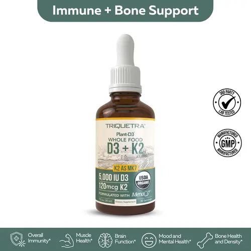 Plant-D3 + K2 5,000 IU D3 Strength (MenaQ7) Healthcare Vitamin