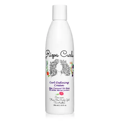 Rizos Curls Curl Defining Cream with Coconut Oil & Shea Butter for curl definition, frizz control, ideal for curly, coily and wavy hair