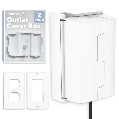 Jool Baby Electrical Outlet Cover Box (2 Pack) for Child-Safe Home Environment