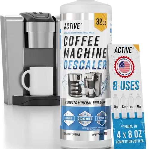 Coffee Machine Descaler Descaling Solution - 32oz (8 Uses) Compatible with Keurig, Nespresso, Breville, Delonghi, Jura, Ninja - Espresso & Coffee Maker Cleaner, Coffee Pot Cleaning Limescale Remover