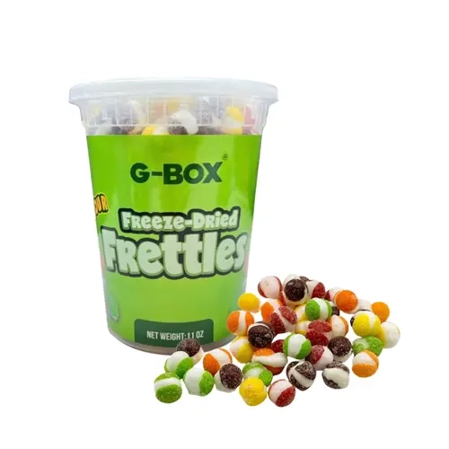 G-Box Freeze-Dried Corn Snack - Natural, Tangy Sour Fruity Crunch Candy, Airtight-Sealed Shelf-Stable Pre-Packed Snack Container