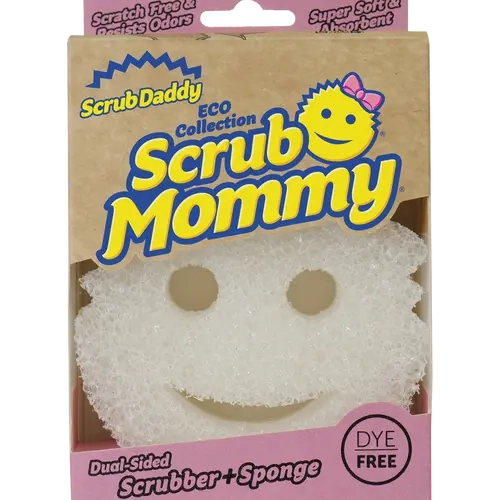 Dye-Free Scrub Mommy Sponge (1ct) - FlexTexture Dual-Sided Design