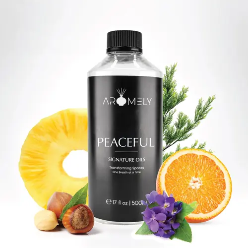 Aromely Woody Pineapple Diffuser Oil - Hotel-Inspired Home Fragrance Oil, Pineapple Papaya & Orange with Sandalwood Amber Cedar, Refill Bottle for Waterless & Cold Air Diffusers