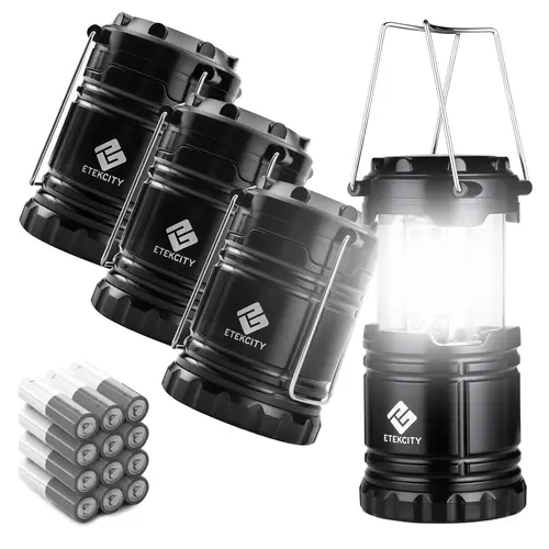 Etekcity 4 Pack High Lumen Portable LED Lantern - 3AA Batteries Operated, Waterproof, Compact ABS Shell, 30 LED Bulbs, Emergency Blackout Ready Light Source Survival Torch Lantern for Camping, Power Outages