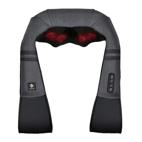 Etekcity Cordless Rechargeable Shiatsu Neck Massager with Heat - 8 Kneading Rollers, 3 Speeds, Adults Home Therapy Device, Large Roller Head, Electronic Assisted for Deep Tissue Pain Relief, Car Adapter, Mesh Cover (Ideal for Father's Day, Anniversary)