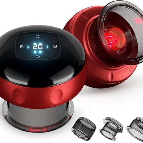 [Wavy Chic] Electronic Cupping Personal Massager, 6-Level Adjustable Intensity Massage Machine, Single Unit for At-Home Spa & Healthy Circulation Promotion