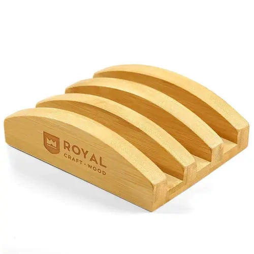 Royal Craft Wood Stand Rack for 3 Cutting Boards - Kitchenware Chopping Board Holder Stand, Bamboo Natural Chopping Board Holder Organizer