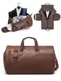 1 Piece Men's Business Trendy Large Capacity Travel Bag, Vintage Casual Zipper Duffel Bag for Work & Business, Carry on Weekender Bag for Outing & Holiday & Travel, Durable Duffels, Duffle Bag Travel