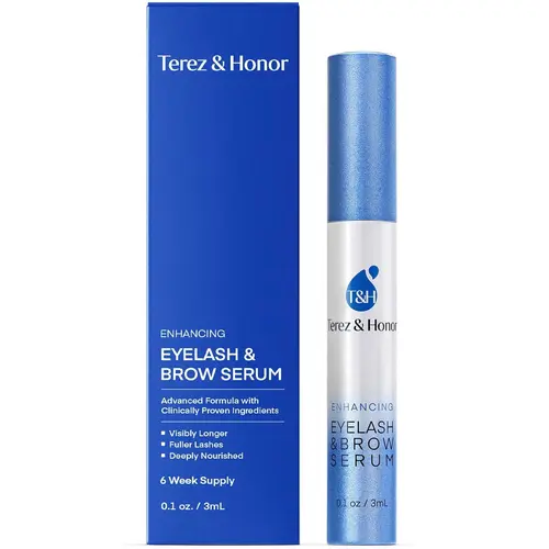 TEREZ & HONOR Advanced Eyelash Growth Serum - Brow & Lash Duo Enhancer for Thicker Eyebrows, Paraben-Free Tube for Adults, Long Lashes Beauty Treatment