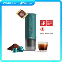 OutIn Nano Portable Espresso Machine with Self-Heating, Mini Car Coffee Maker, Compatible with NS Capsule & Ground Coffee Household Appliances, Outdoorfun