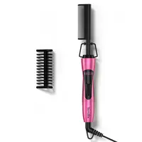 Terviiix Electric Hot Comb for Black Hair, Wigs & Beard, Anti-Scald Attachment, Straightener Comb with Keratin & Argan Oil Infused Teeth, Temperatures Adjustable, 60 Min Auto Shut Off