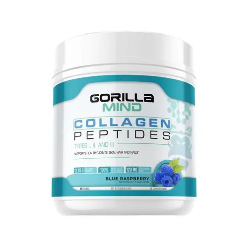 Gorilla Mind Collagen Peptides Powder - Types I, II, III Collagen (30 servings)